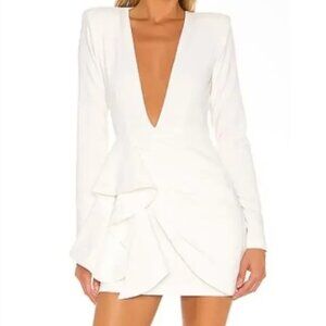 Michael Costello X Revolve Fena Mini Dress in Ivory Size S
